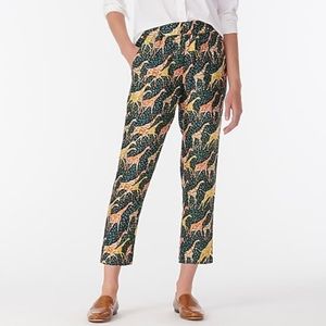 JCrew Giraffe Silk Pants